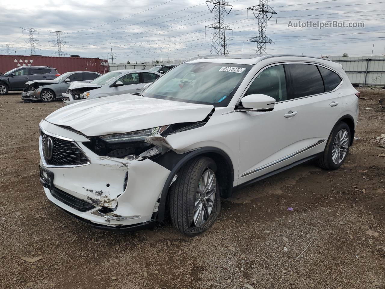 2023 Acura Mdx Advance White vin: 5J8YE1H88PL038901