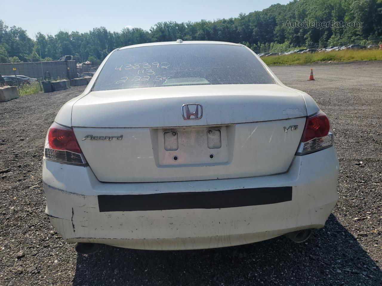 2009 Honda Accord Exl White vin: 5KBCP36869B001757