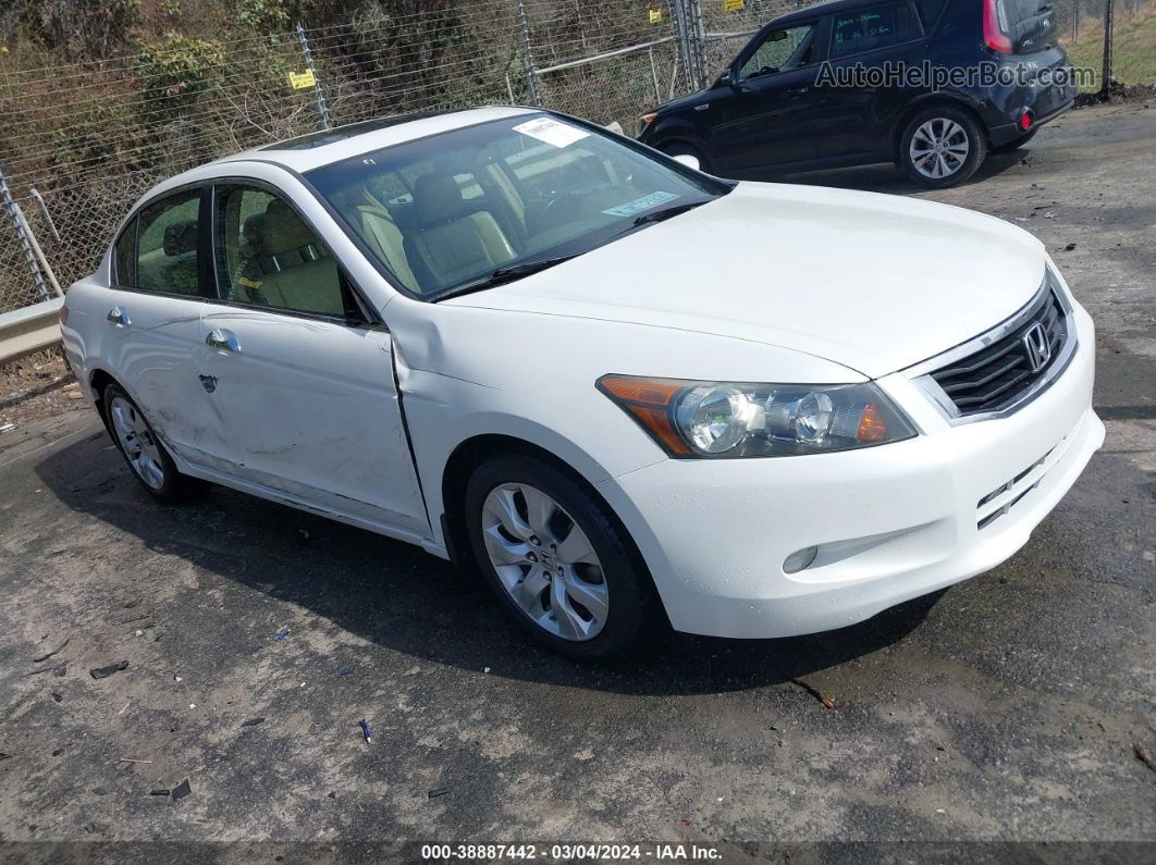 2009 Honda Accord 3.5 Ex-l White vin: 5KBCP36899B002191