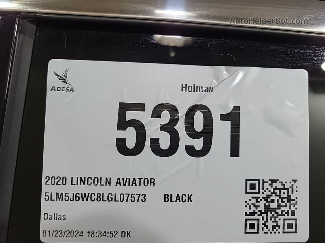 2020 Lincoln Aviator Standard vin: 5LM5J6WC8LGL07573