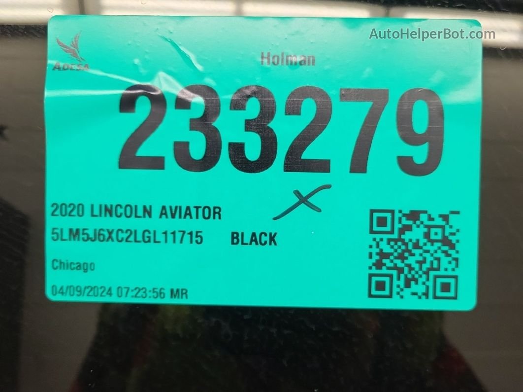 2020 Lincoln Aviator   vin: 5LM5J6XC2LGL11715