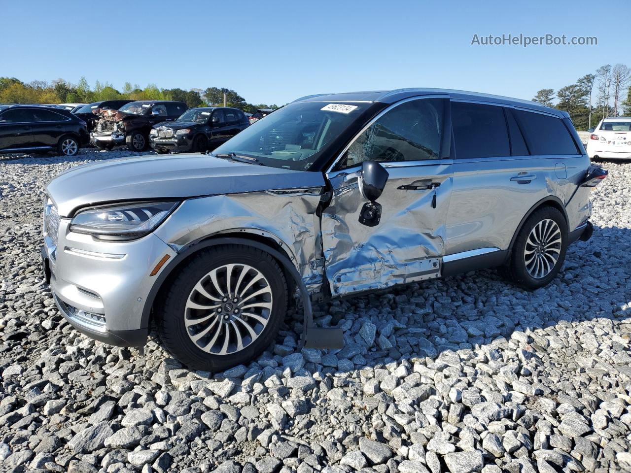 2020 Lincoln Aviator Reserve Silver vin: 5LM5J7WC1LGL38038