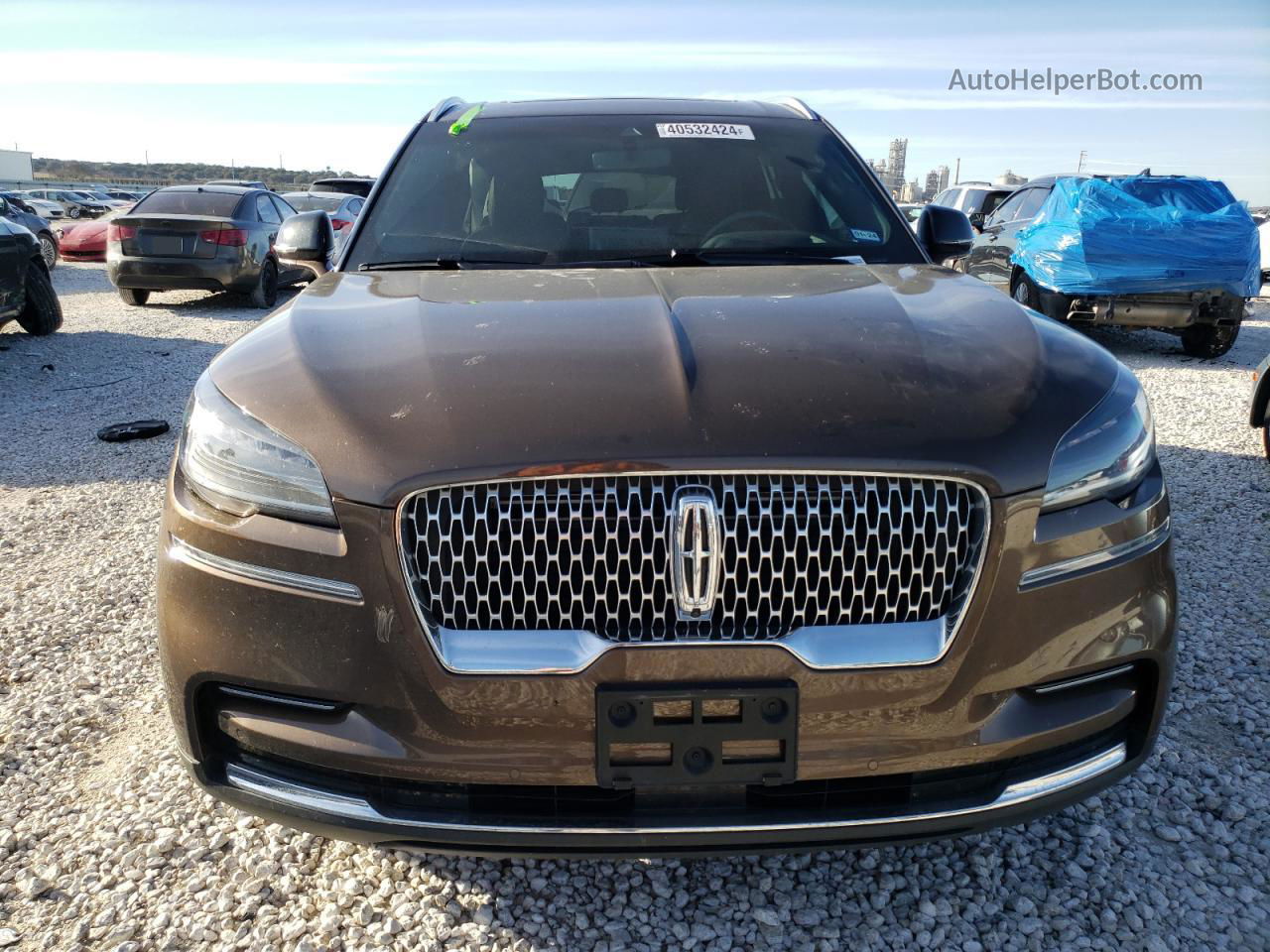 2020 Lincoln Aviator Reserve Brown vin: 5LM5J7WCXNGL07860