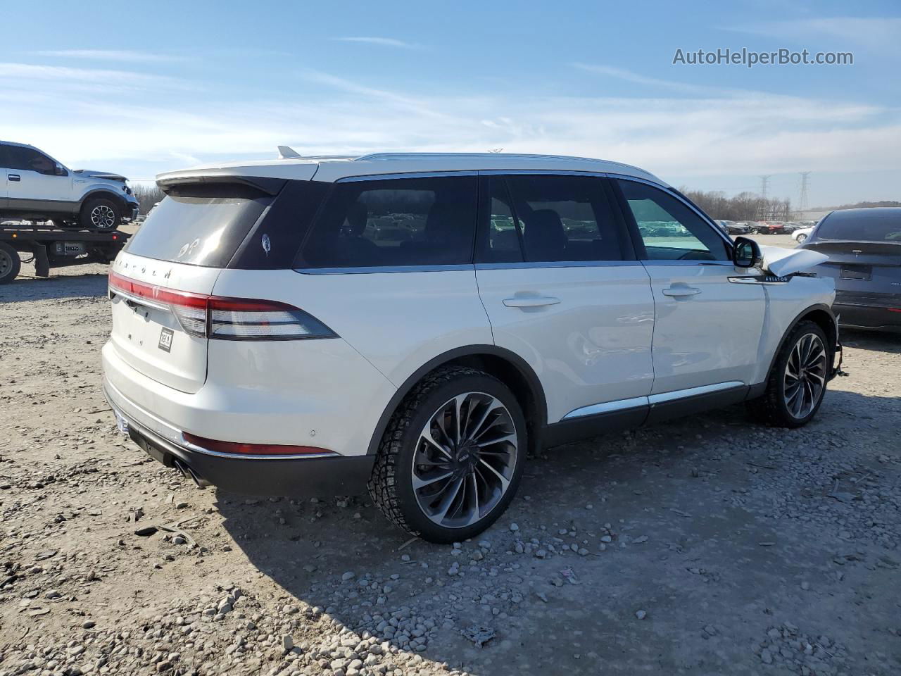 2020 Lincoln Aviator Reserve White vin: 5LM5J7XC1LGL37485