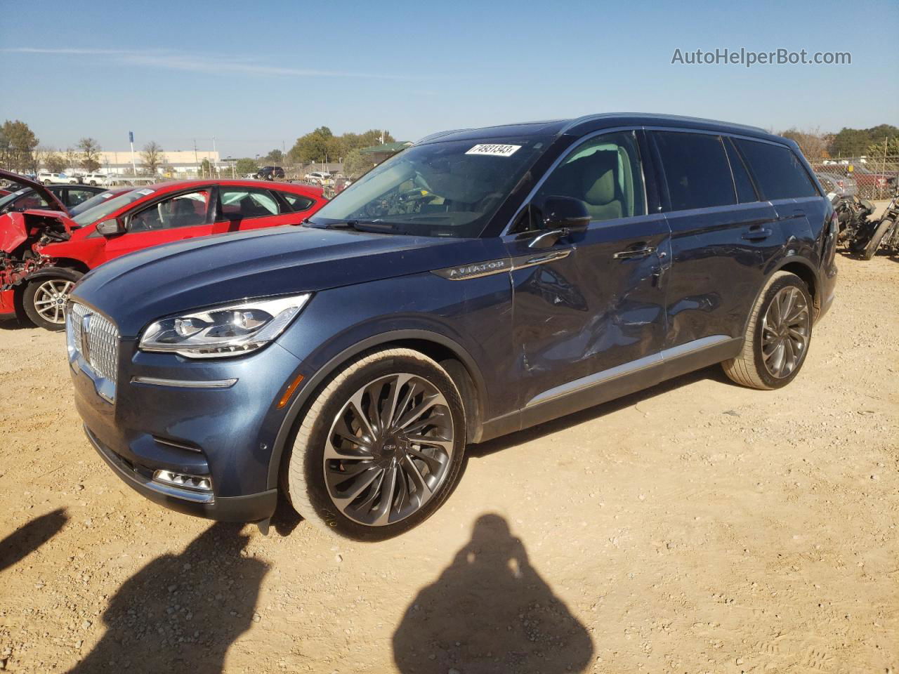 2020 Lincoln Aviator Reserve Blue vin: 5LM5J7XC3LGL24365