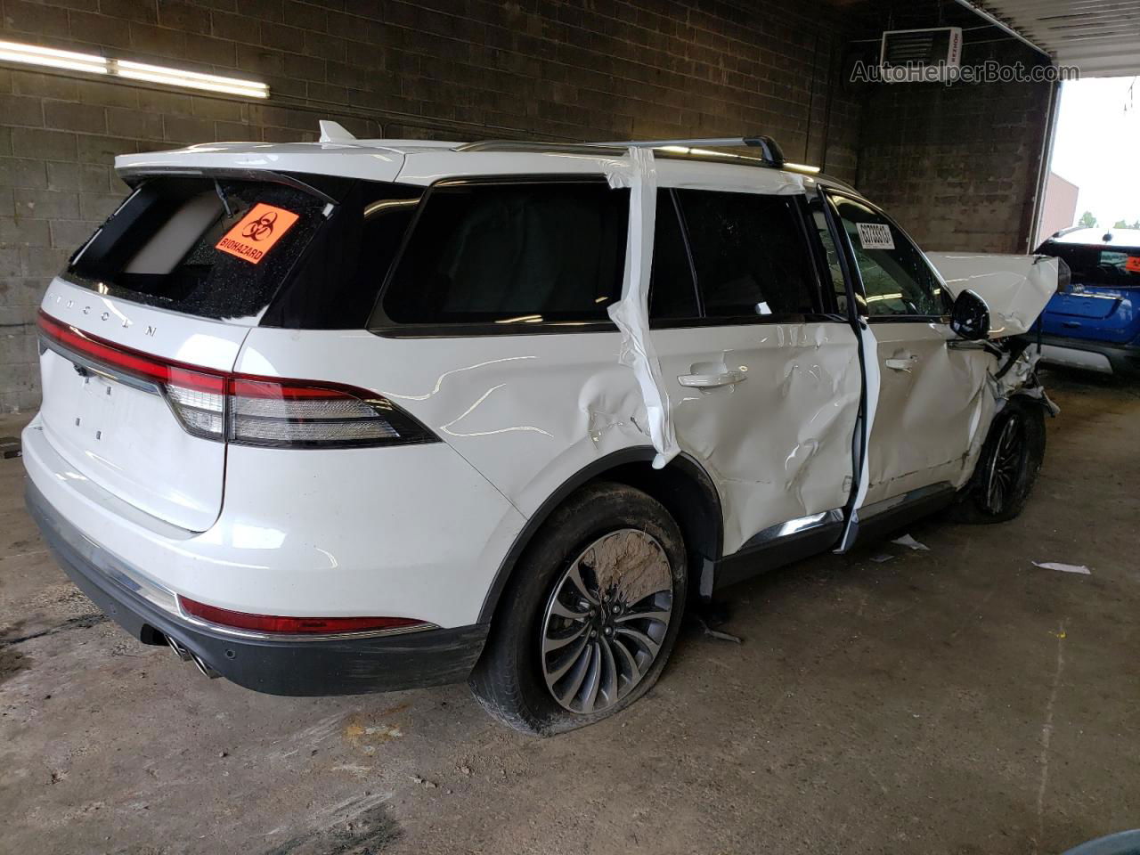 2020 Lincoln Aviator Reserve White vin: 5LM5J7XC3LGL36693