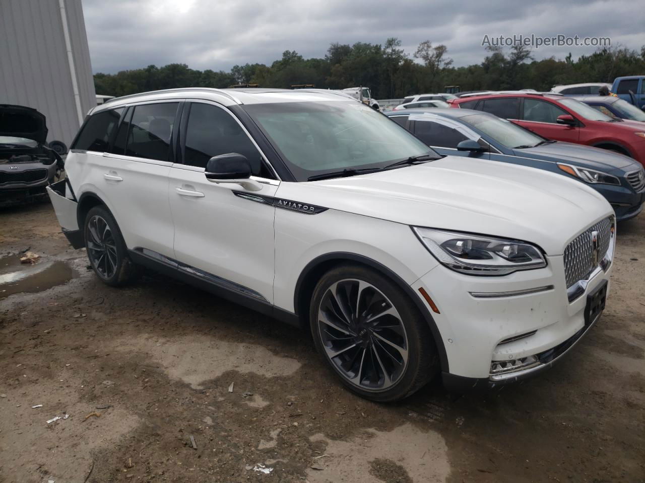 2020 Lincoln Aviator Reserve White vin: 5LM5J7XC4LGL01662