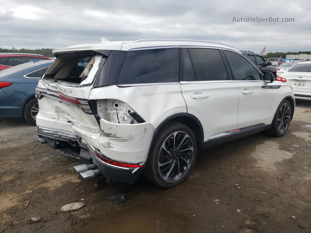 2020 Lincoln Aviator Reserve White vin: 5LM5J7XC4LGL01662