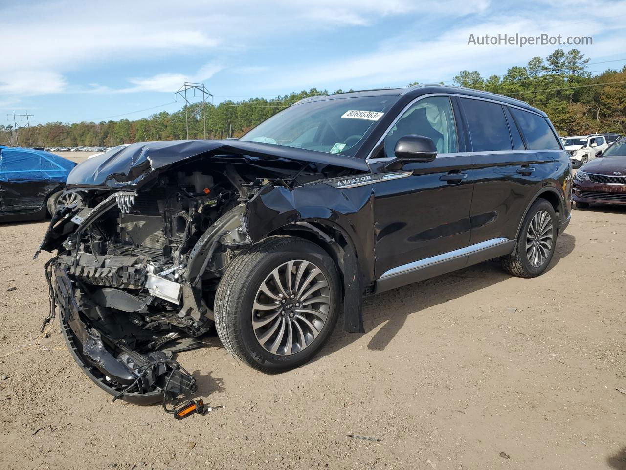 2020 Lincoln Aviator Reserve Black vin: 5LM5J7XC4LGL15853