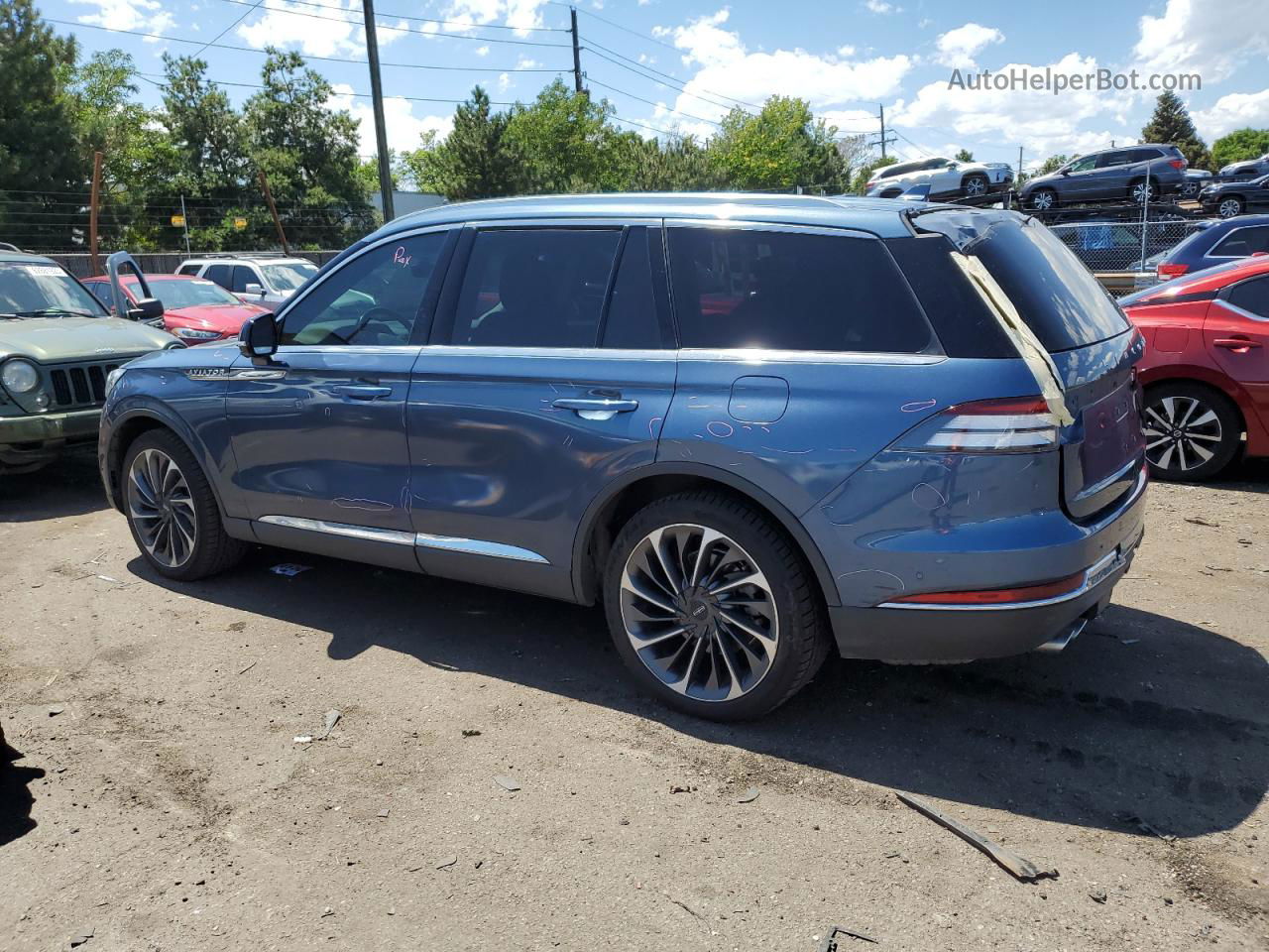 2020 Lincoln Aviator Reserve Blue vin: 5LM5J7XC6LGL24831