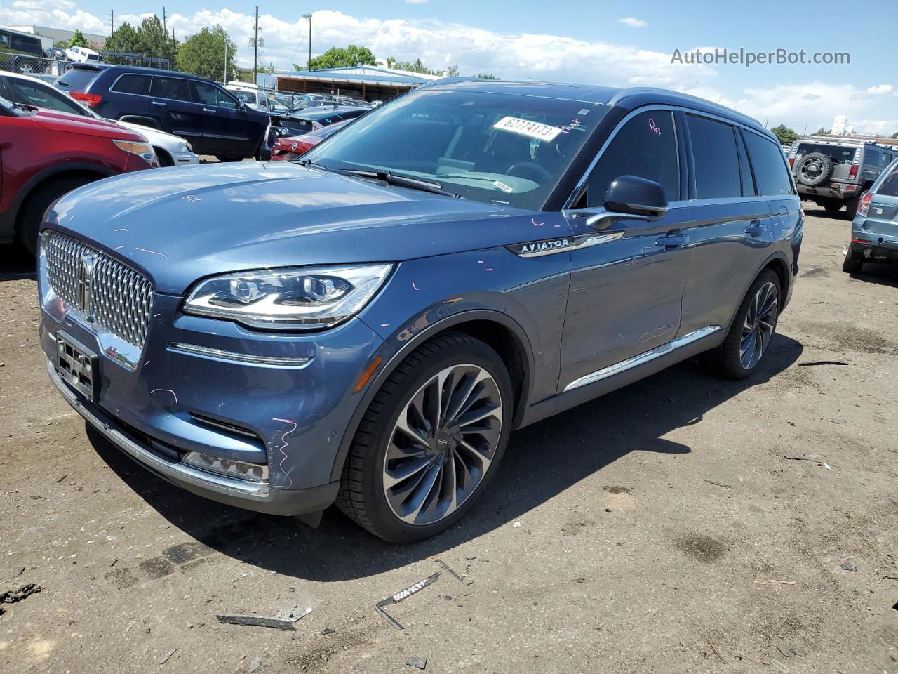 2020 Lincoln Aviator Reserve Blue vin: 5LM5J7XC6LGL24831