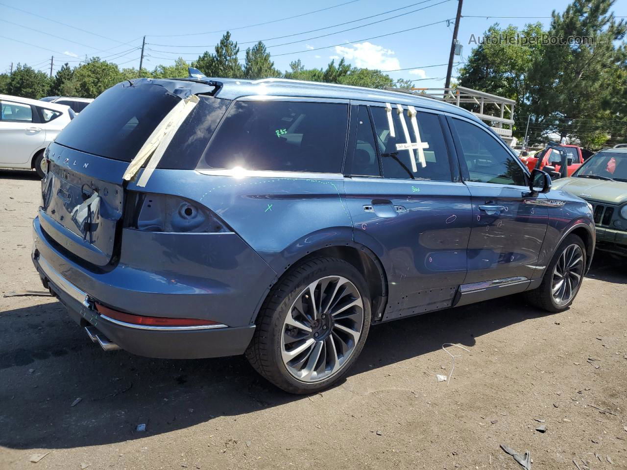 2020 Lincoln Aviator Reserve Blue vin: 5LM5J7XC6LGL24831