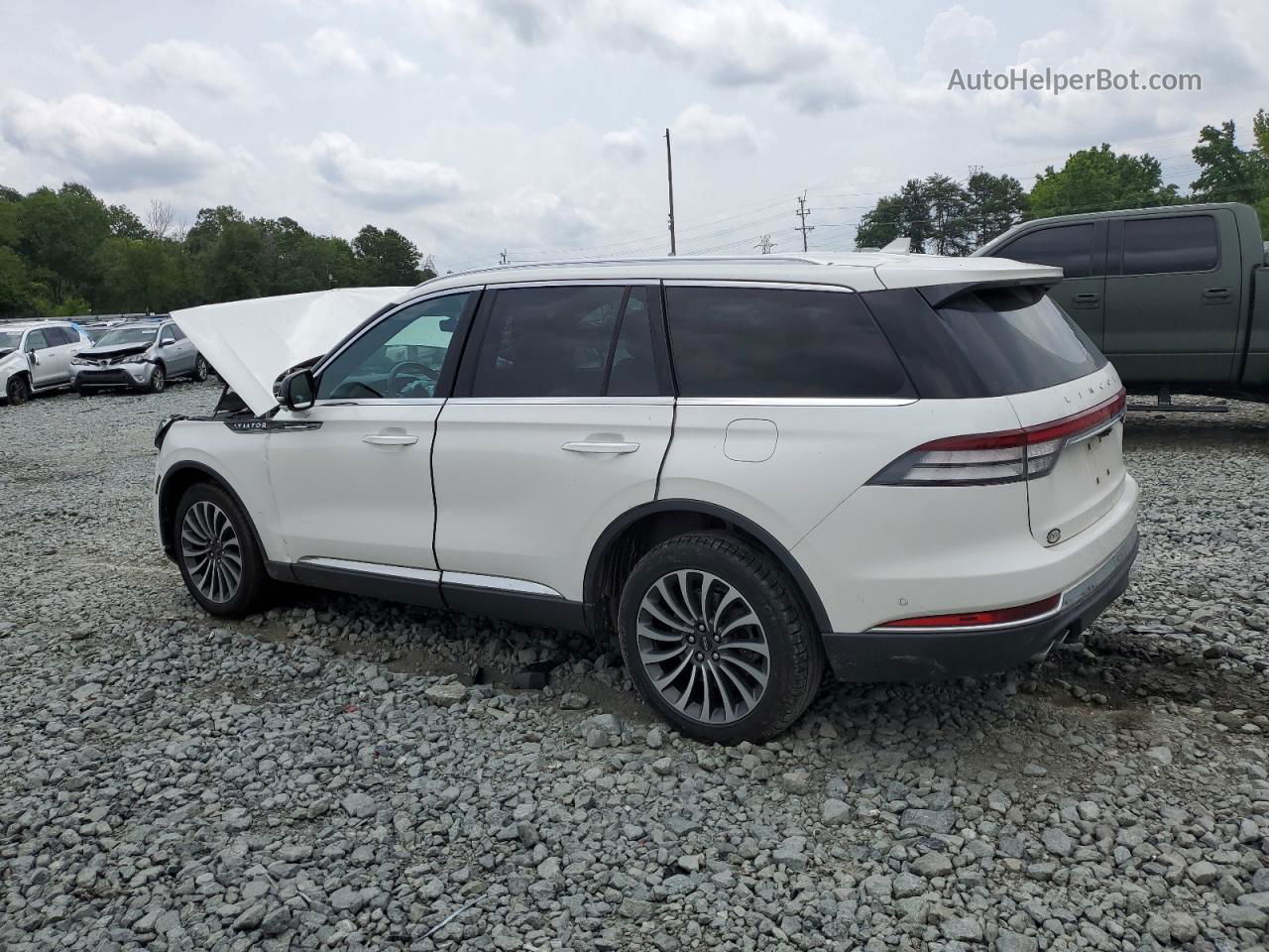 2020 Lincoln Aviator Reserve White vin: 5LM5J7XC7LGL20335