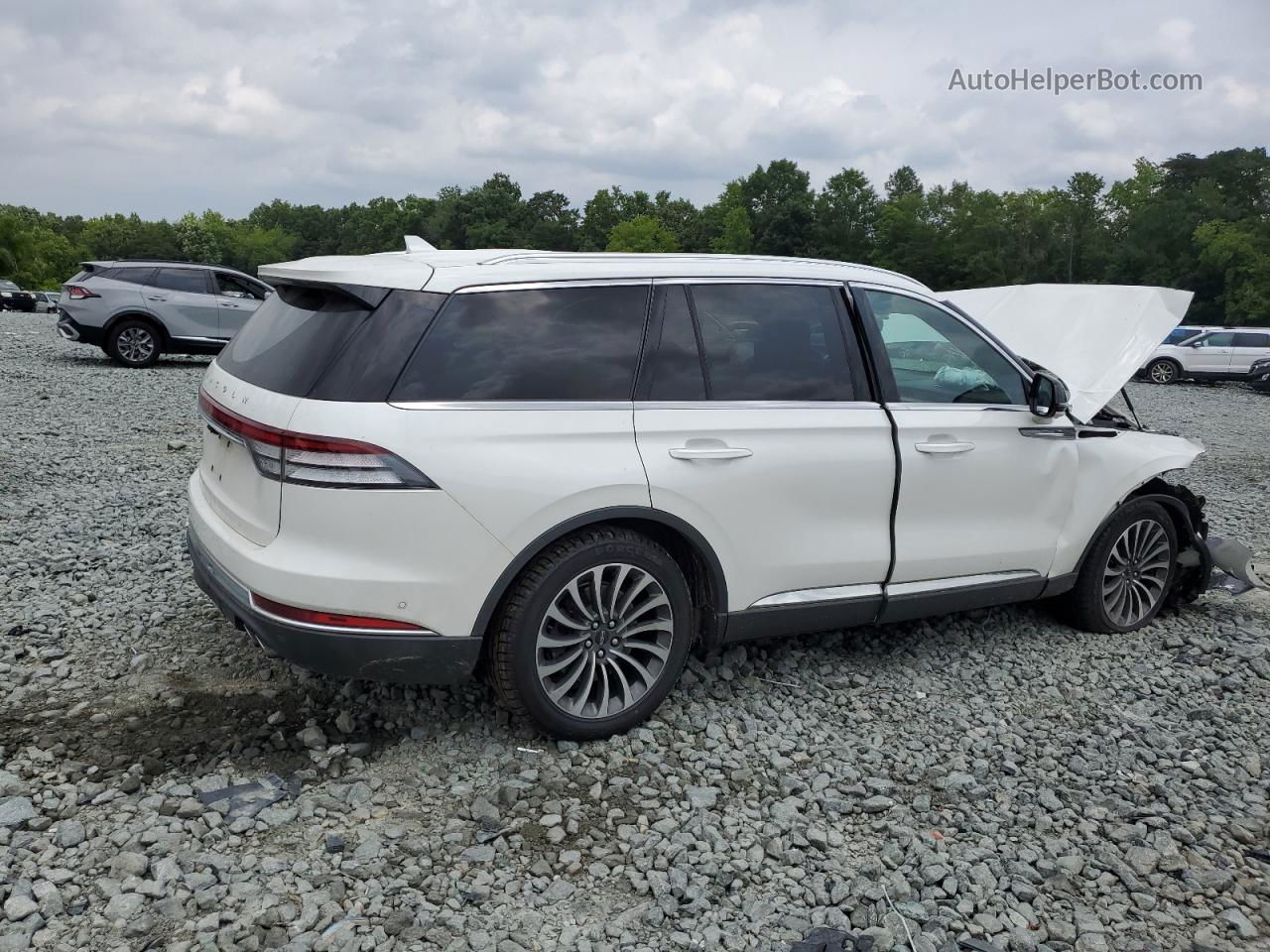 2020 Lincoln Aviator Reserve White vin: 5LM5J7XC7LGL20335