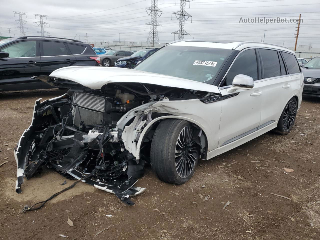 2020 Lincoln Aviator Black Label White vin: 5LM5J9XC0LGL36209