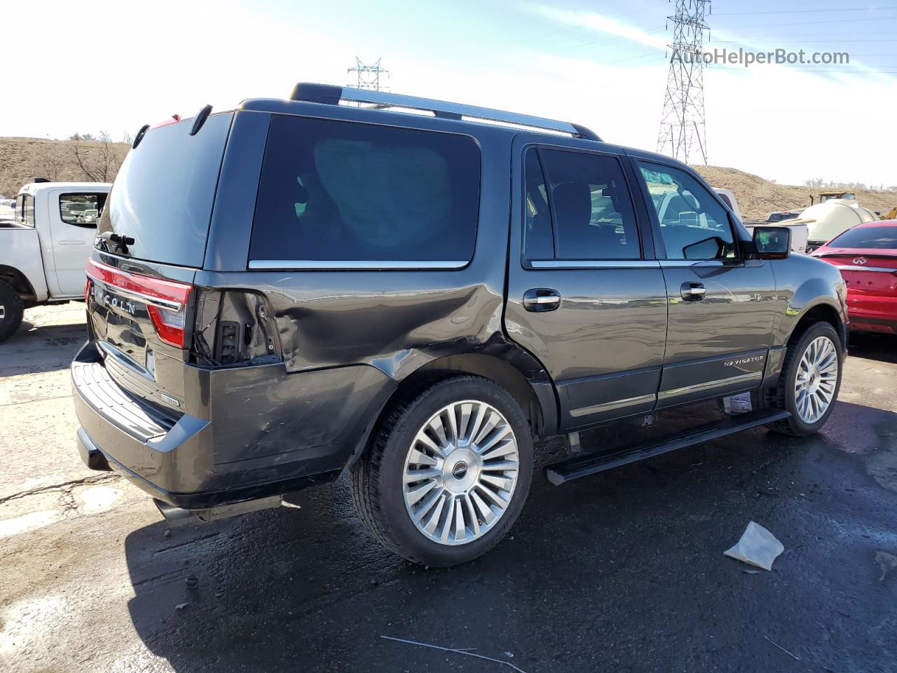 2016 Lincoln Navigator Reserve Gray vin: 5LMJJ2LT4GEL07566