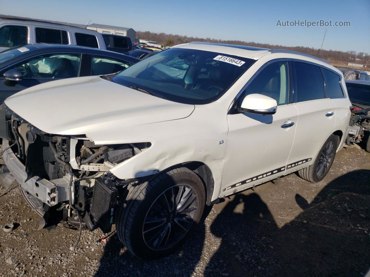 2016 Infiniti Qx60  White vin: 5N1AL0MM0GC504500