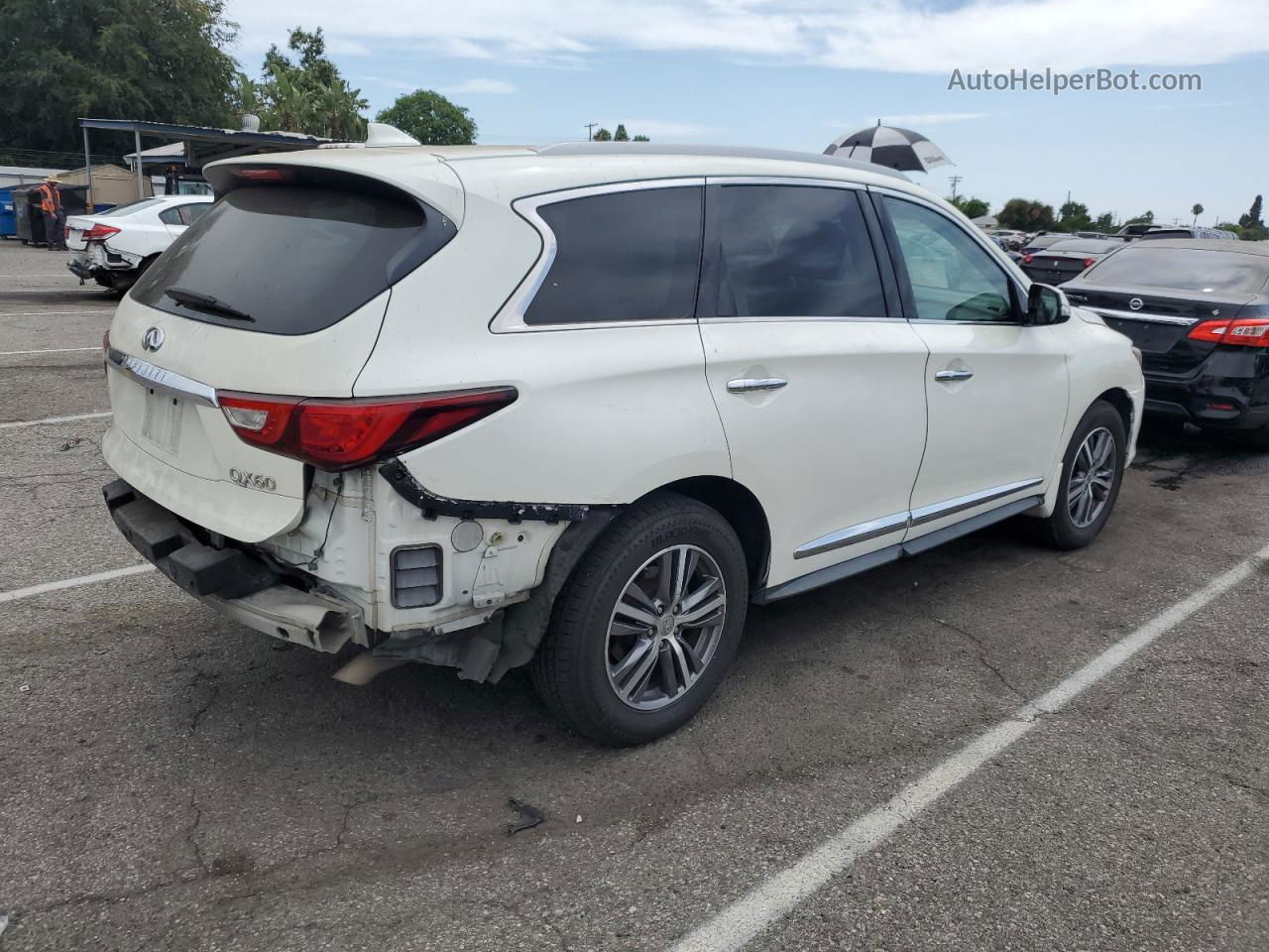 2016 Infiniti Qx60  Белый vin: 5N1AL0MM5GC520112