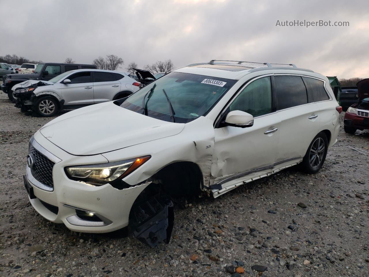 2016 Infiniti Qx60  White vin: 5N1AL0MM5GC525830