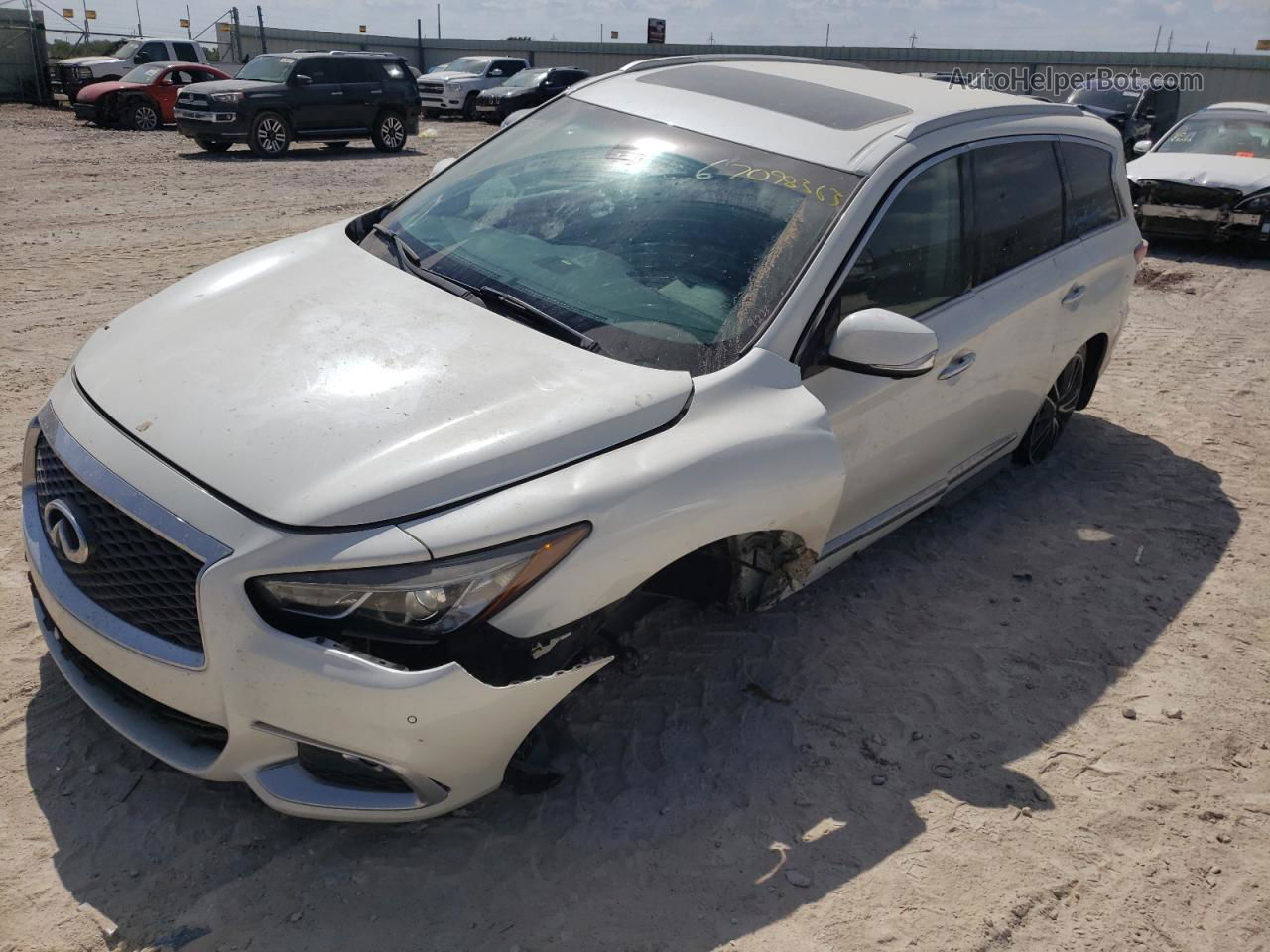 2016 Infiniti Qx60  White vin: 5N1AL0MN4GC507750