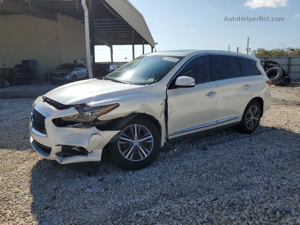 2016 Infiniti Qx60  White vin: 5N1AL0MN5GC518322