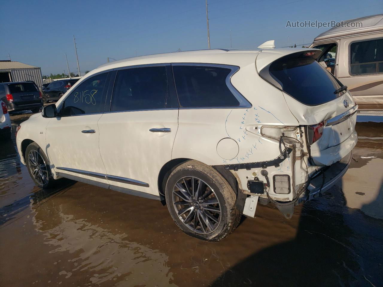 2016 Infiniti Qx60  White vin: 5N1AL0MN7GC518273