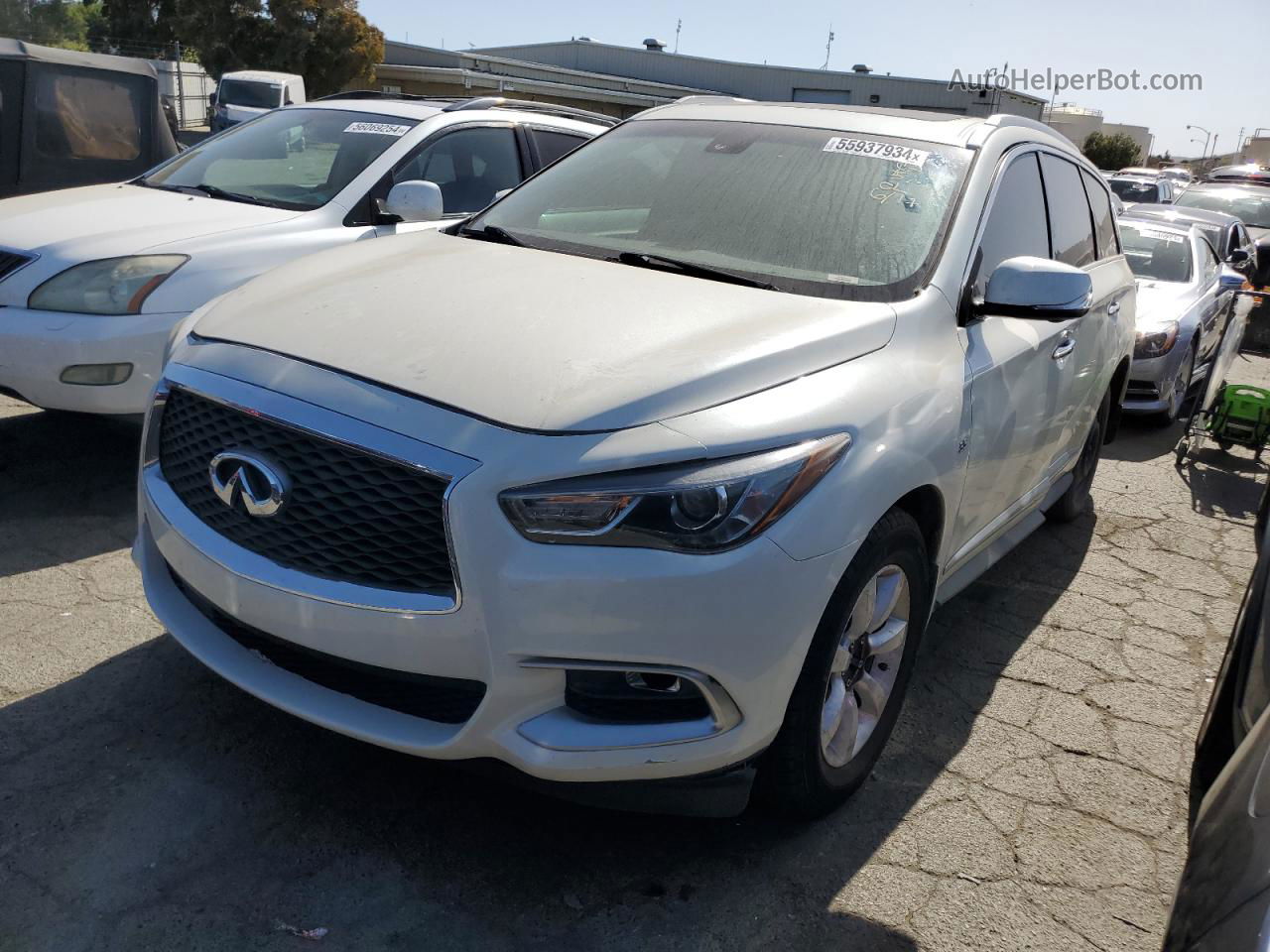 2016 Infiniti Qx60  White vin: 5N1AL0MN8GC504088