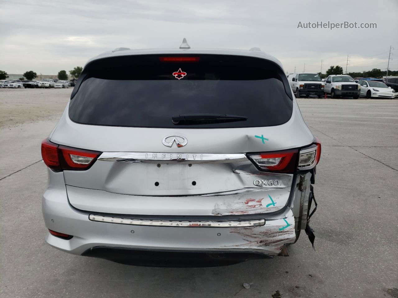 2016 Infiniti Qx60  Silver vin: 5N1AL0MN8GC519125