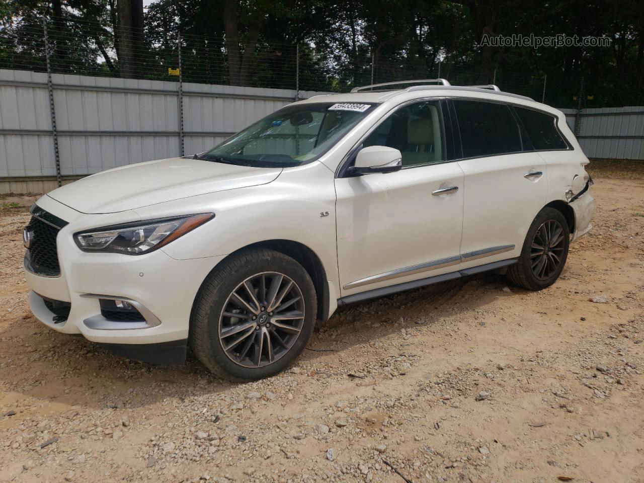 2016 Infiniti Qx60  White vin: 5N1AL0MN9GC529890