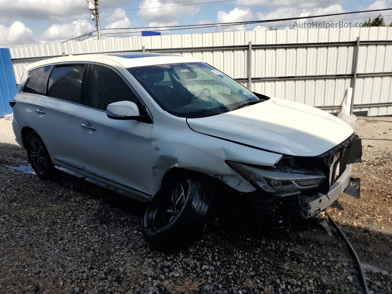 2016 Infiniti Qx60  White vin: 5N1AL0MNXGC522527