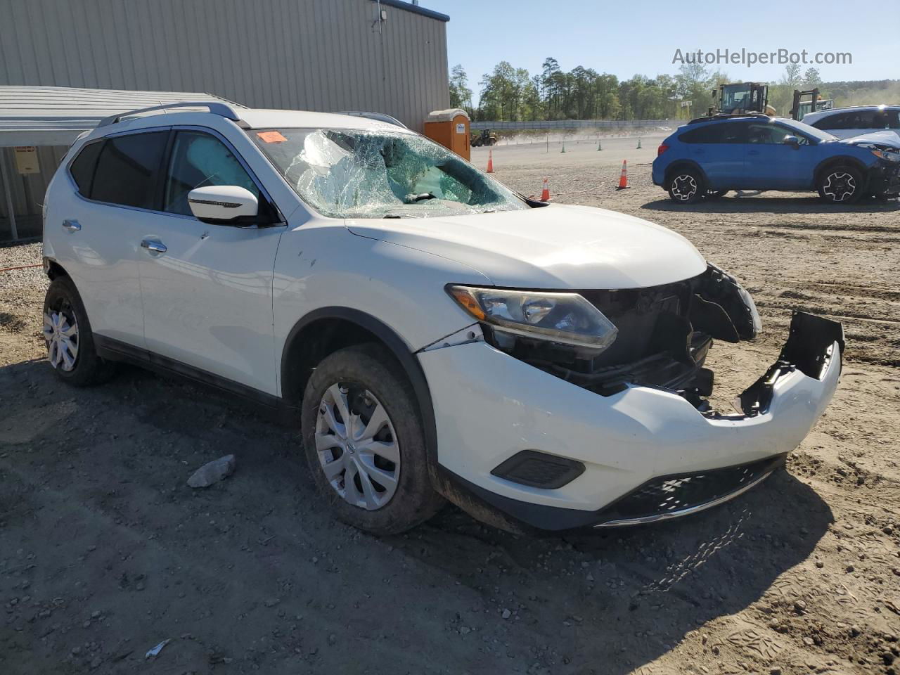 2016 Nissan Rogue S White vin: 5N1AT2MN0GC871109