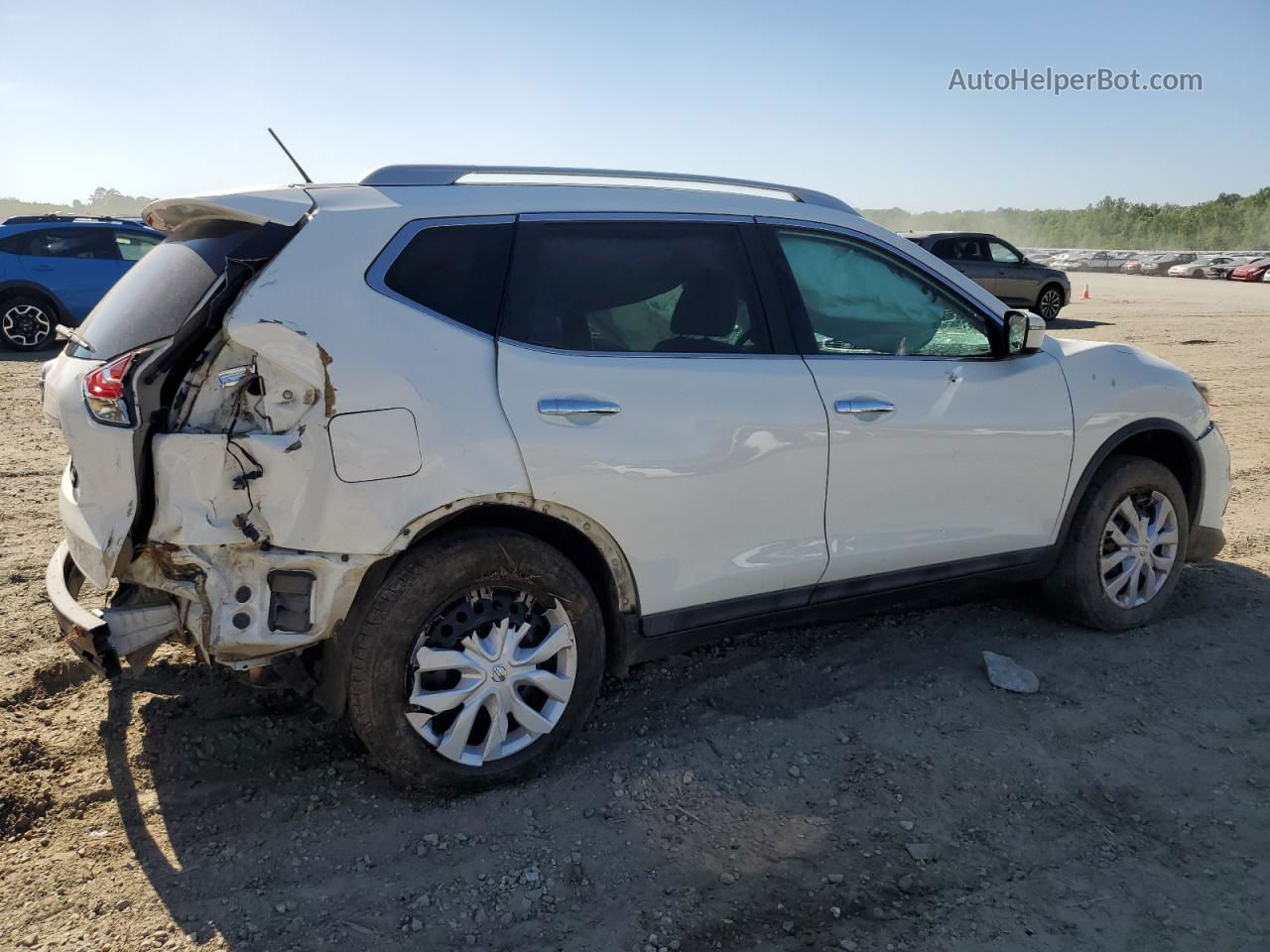 2016 Nissan Rogue S White vin: 5N1AT2MN0GC871109