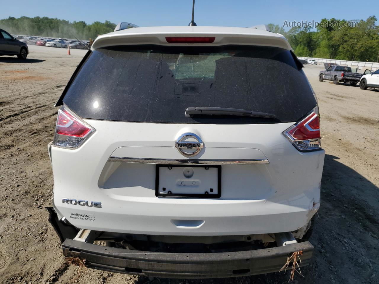 2016 Nissan Rogue S White vin: 5N1AT2MN0GC871109