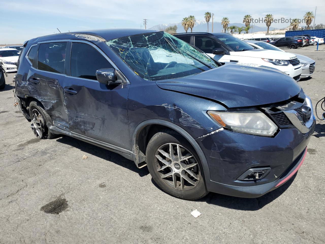 2016 Nissan Rogue S Blue vin: 5N1AT2MN9GC868824