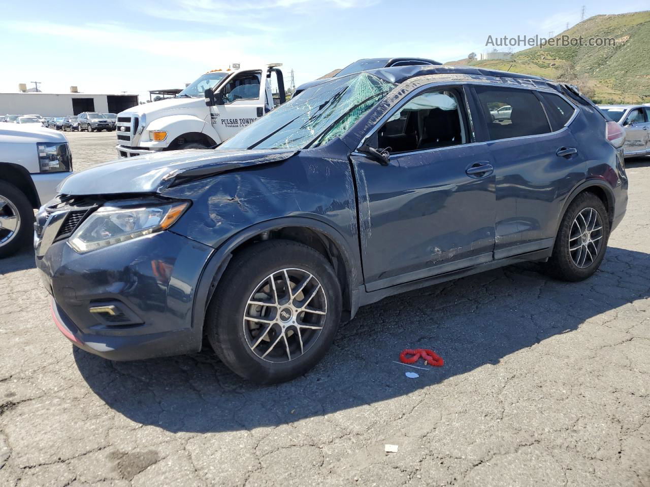 2016 Nissan Rogue S Blue vin: 5N1AT2MN9GC868824