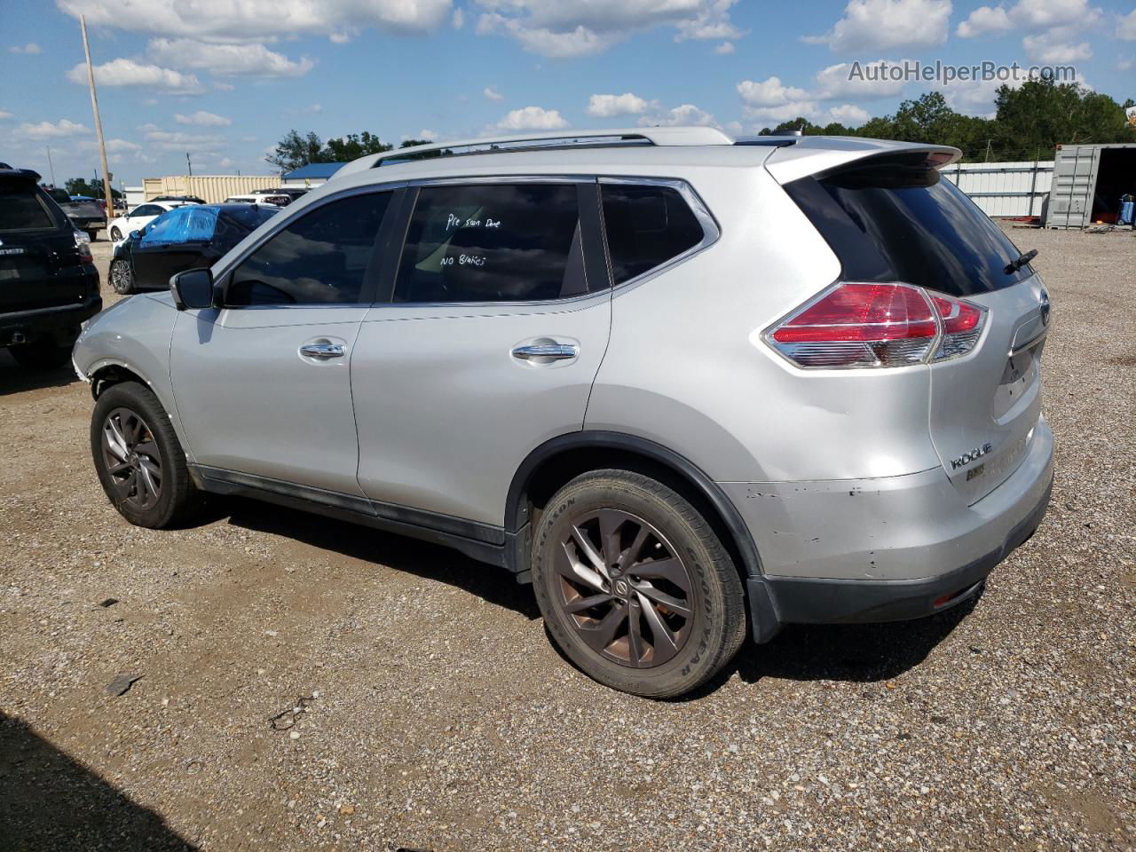 2016 Nissan Rogue S Silver vin: 5N1AT2MT0GC760431