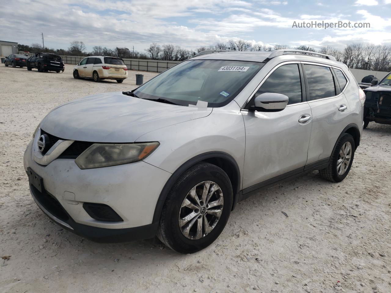 2016 Nissan Rogue S Silver vin: 5N1AT2MT0GC829408