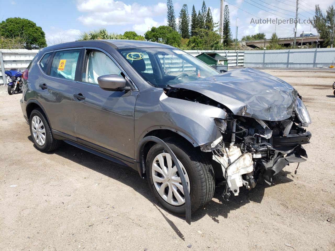 2018 Nissan Rogue S Серый vin: 5N1AT2MT0JC708367