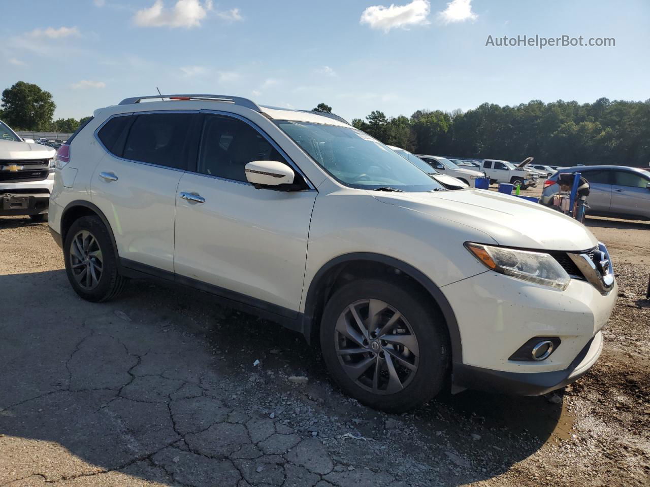 2016 Nissan Rogue S Белый vin: 5N1AT2MT1GC827182