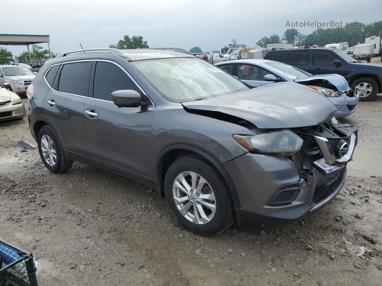 2016 Nissan Rogue S Gray vin: 5N1AT2MT2GC808088