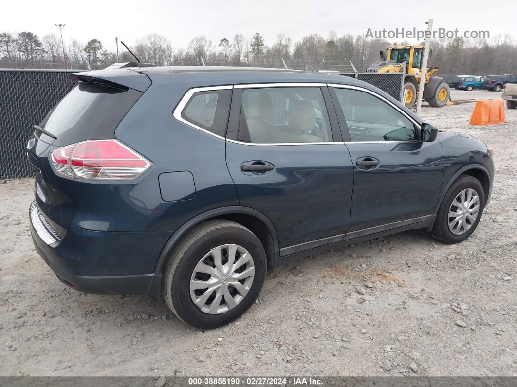 2016 Nissan Rogue S Dark Blue vin: 5N1AT2MT2GC815106