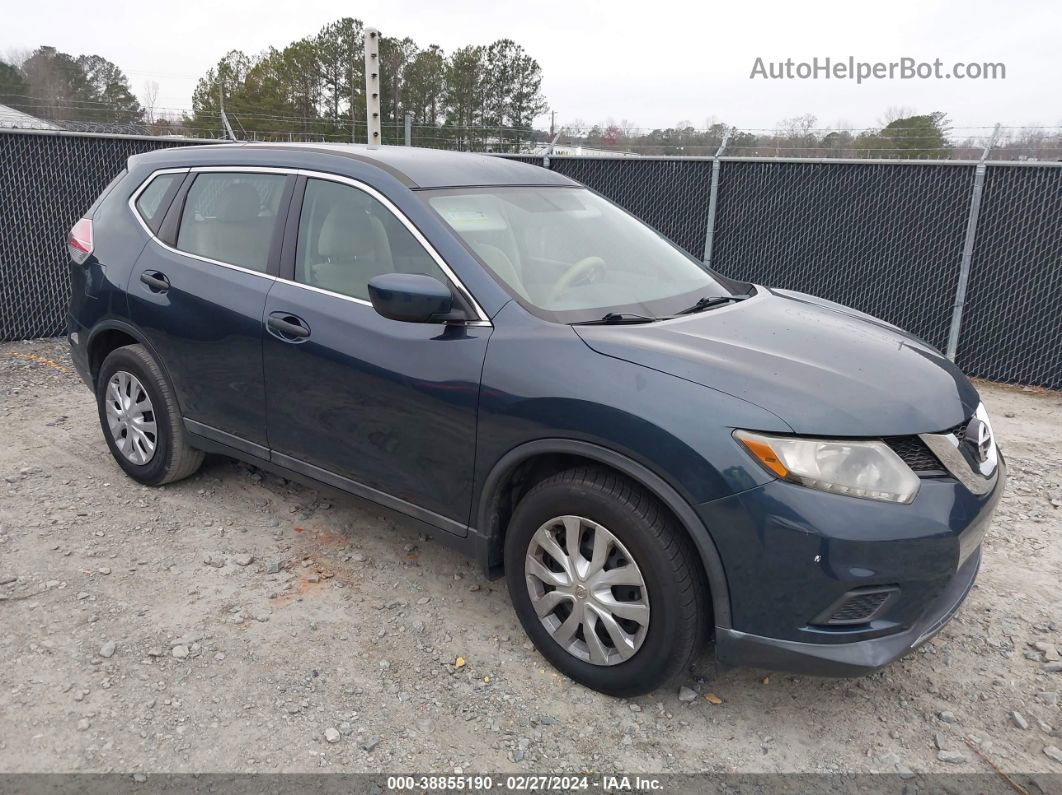 2016 Nissan Rogue S Dark Blue vin: 5N1AT2MT2GC815106