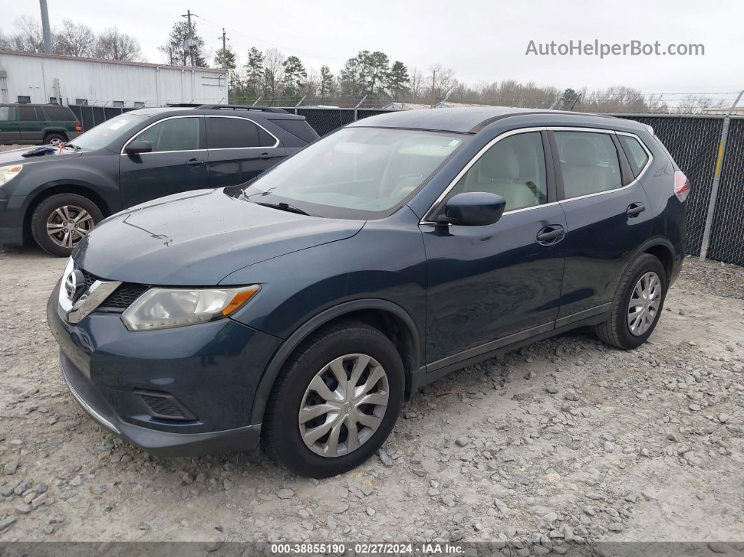 2016 Nissan Rogue S Dark Blue vin: 5N1AT2MT2GC815106