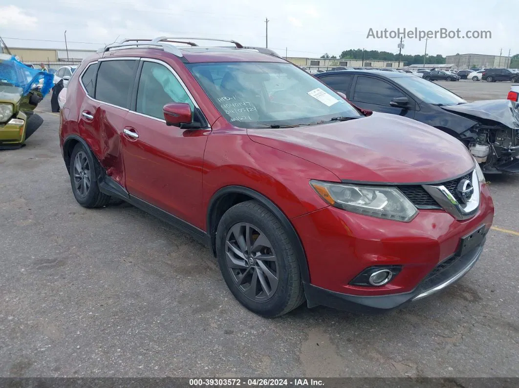 2016 Nissan Rogue Sl Red vin: 5N1AT2MT2GC914671