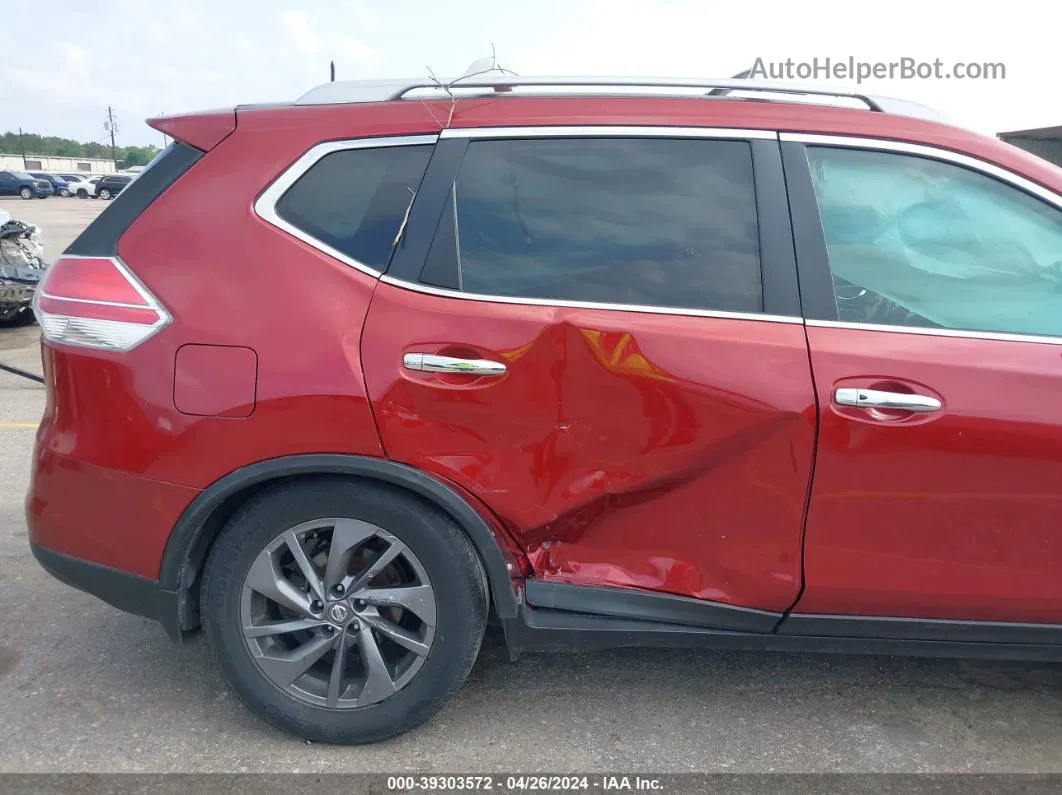 2016 Nissan Rogue Sl Red vin: 5N1AT2MT2GC914671