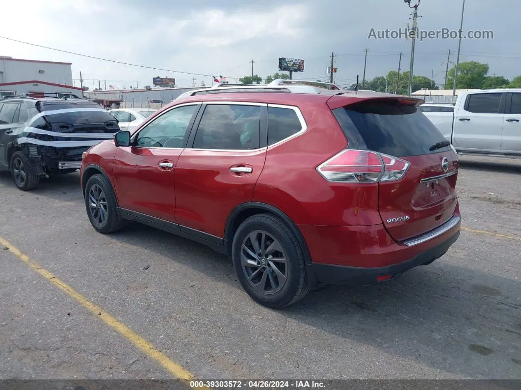 2016 Nissan Rogue Sl Red vin: 5N1AT2MT2GC914671