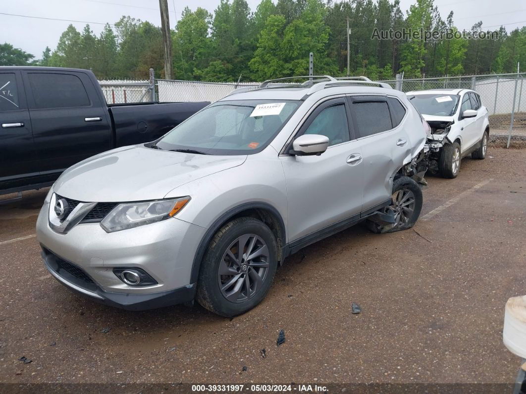 2016 Nissan Rogue Sl Серебряный vin: 5N1AT2MT3GC778633