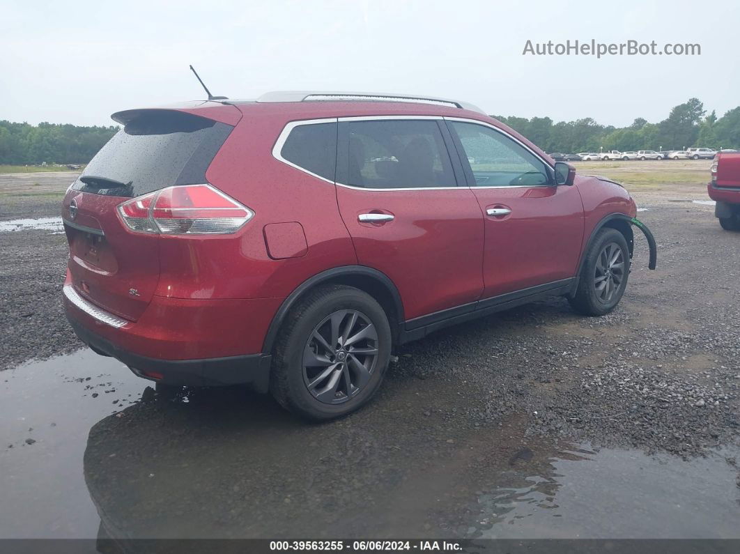 2016 Nissan Rogue Sl Red vin: 5N1AT2MT3GC793794