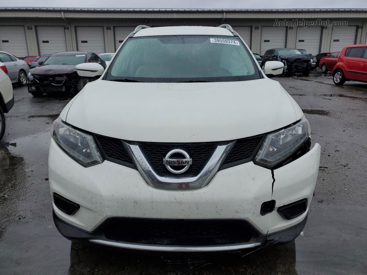 2016 Nissan Rogue S White vin: 5N1AT2MT3GC827202