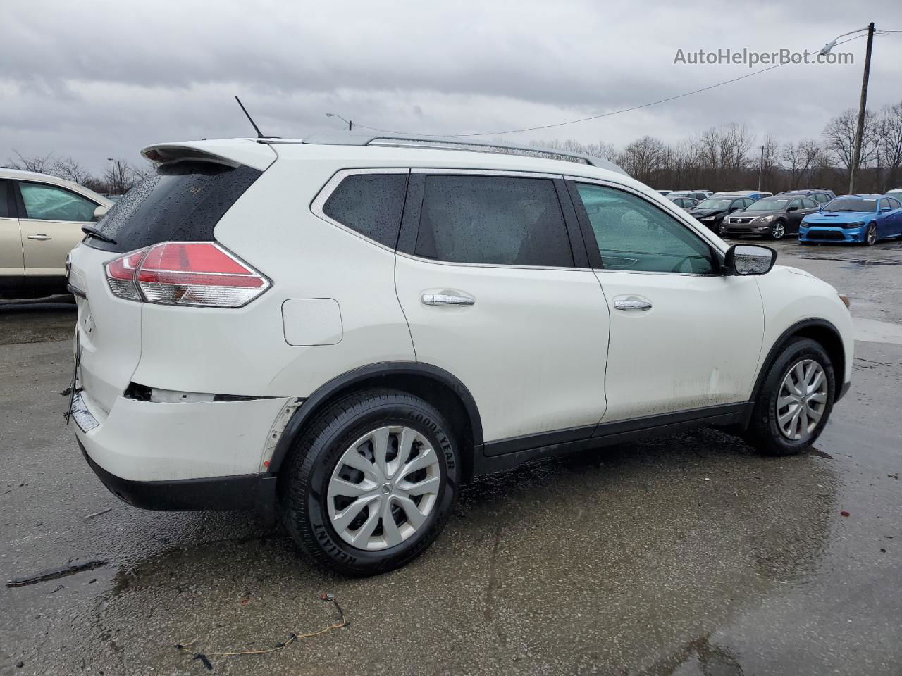 2016 Nissan Rogue S Белый vin: 5N1AT2MT3GC827202